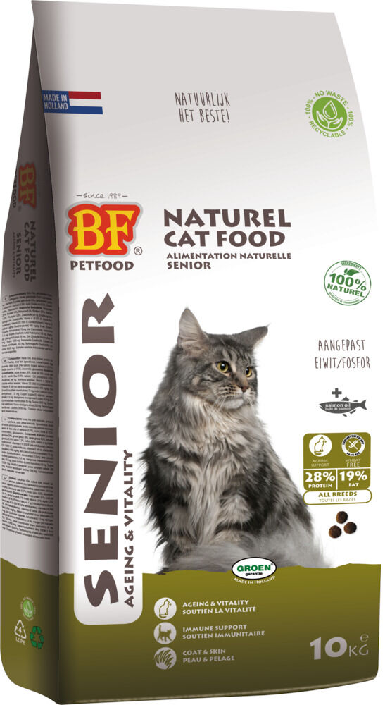 BF Petfood Senior Ageing - Kattenvoer - 10 Kilogram - kip BF Petfood Senior Ageing - Kattenvoer - 10 Kilogram - kip