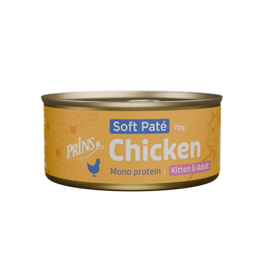 Prins Soft Paté - Kattenvoer - 70 Gram - kip Prins Soft Paté - Kattenvoer - 70 Gram - kip