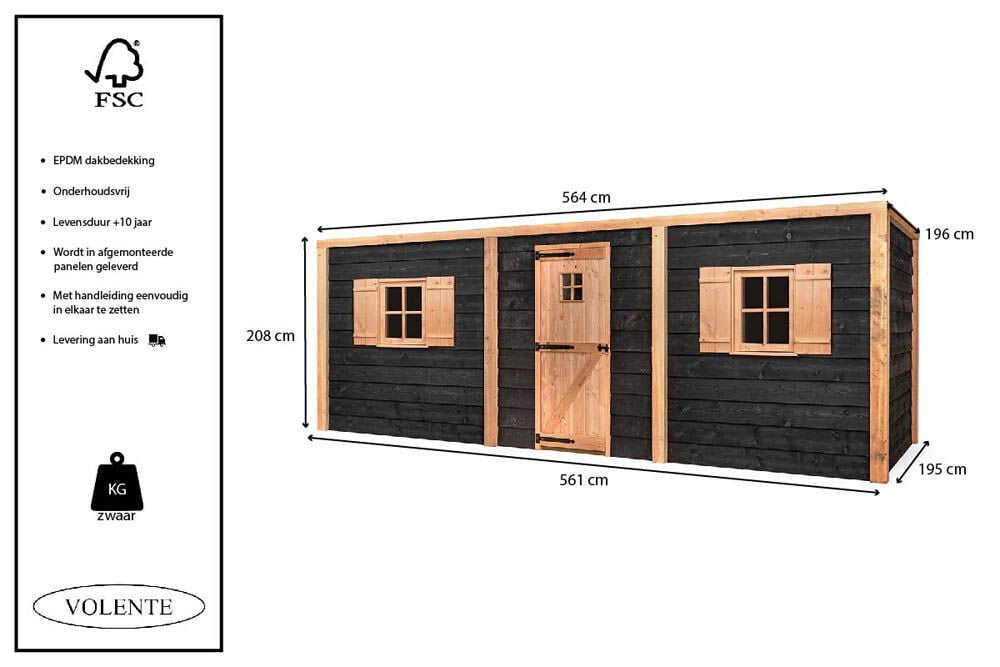 Volente Jack - Tuinberging - 208x196x564 cm