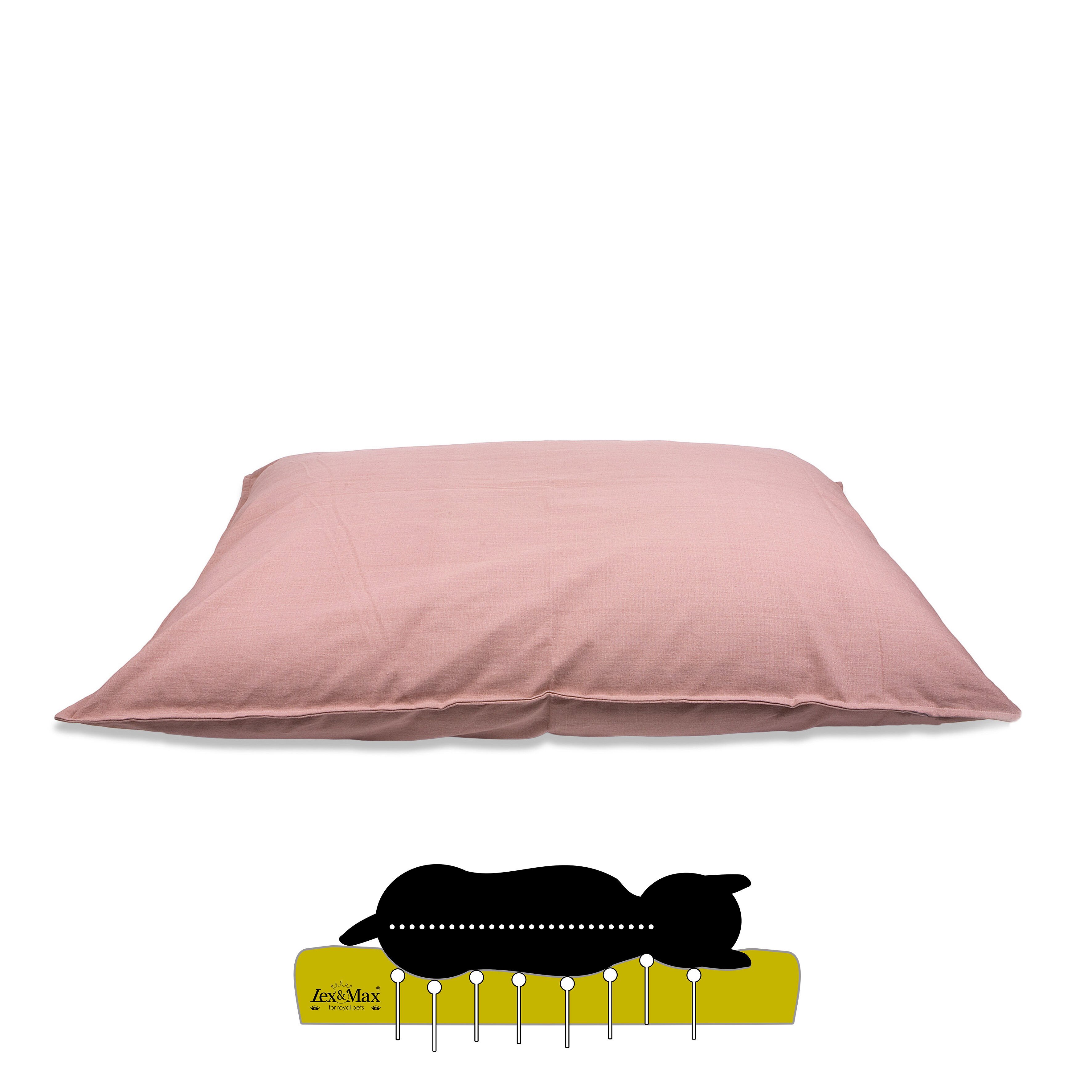 Lex & Max Tivoli - Orthopedisch Hondenkussen - Roze - 70x100x16 cm - L