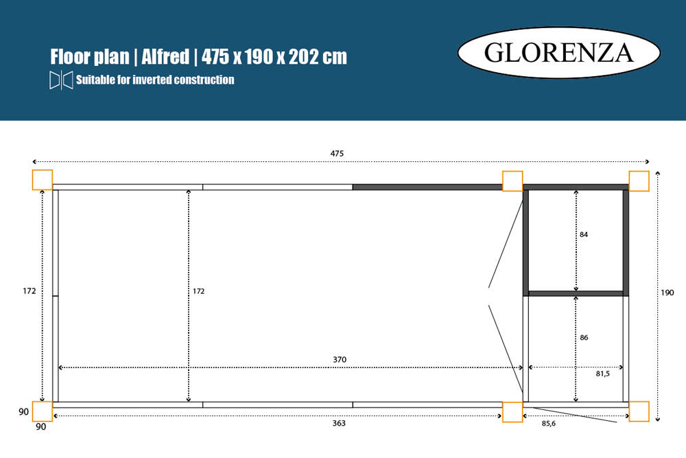 Glorenza Alfred - Kattenren met sluis - Antraciet - 202x190x345 cm