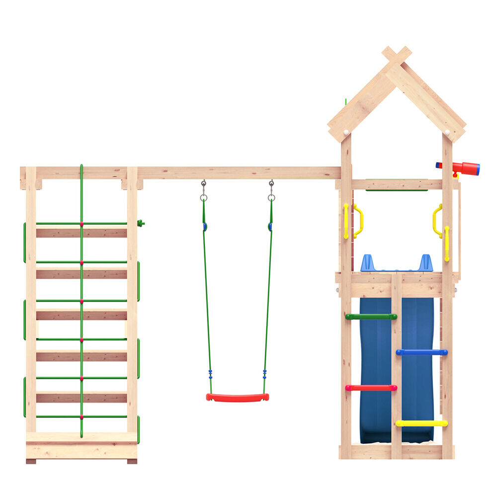 Jungle Gym Vinstra Grenen - Speeltoestel - Blauw - Grenenhout