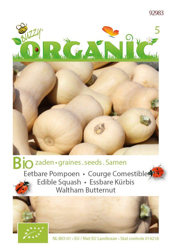 Organic Eetbare Pompoen Waltham Butternut - Groentezaden