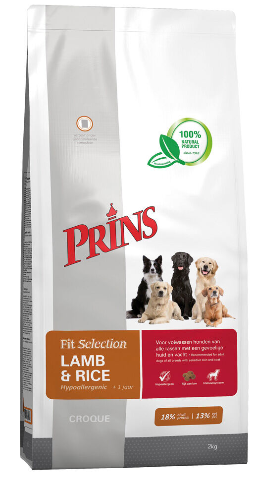 Prins Fit Selection - Hondenvoer - 2 Kilogram - Lam Rijst Prins Fit Selection - Hondenvoer - 2 Kilogram - Lam Rijst