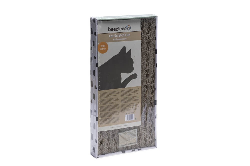 Beeztees Jixy Karton - Krabplank - Wit Bruin - 10x47x10 cm