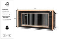 Voldux Reno - Hondenkennel - 132x130x260 cm
