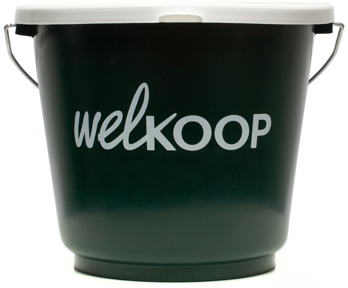 Welkoop Voeremmer met Deksel 12L - Groen - 26x32.3x31 cm
