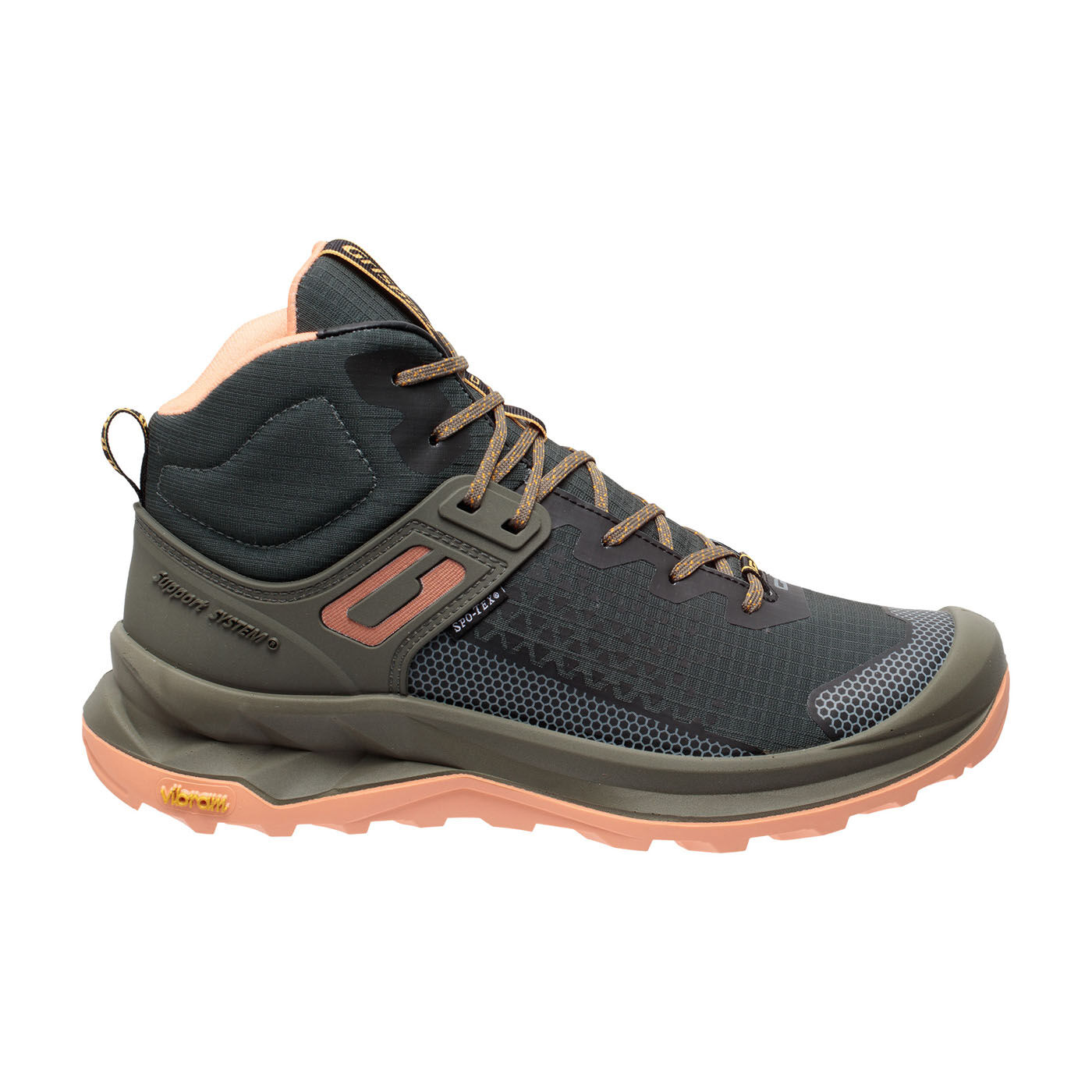 Grisport Explorer mid - Wandelschoenen - Groen / Perzik - 36 Grisport Explorer mid - Wandelschoenen - Groen / Perzik - 36