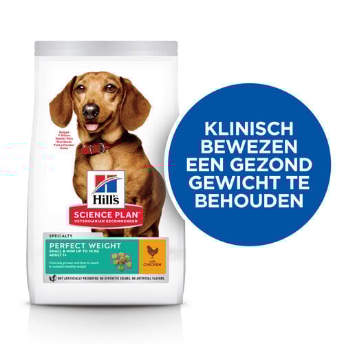 Hill's Science Plan Perfect Weight Adult Small - Mini - Hondenvoer - 1.5 Kilogram - kip