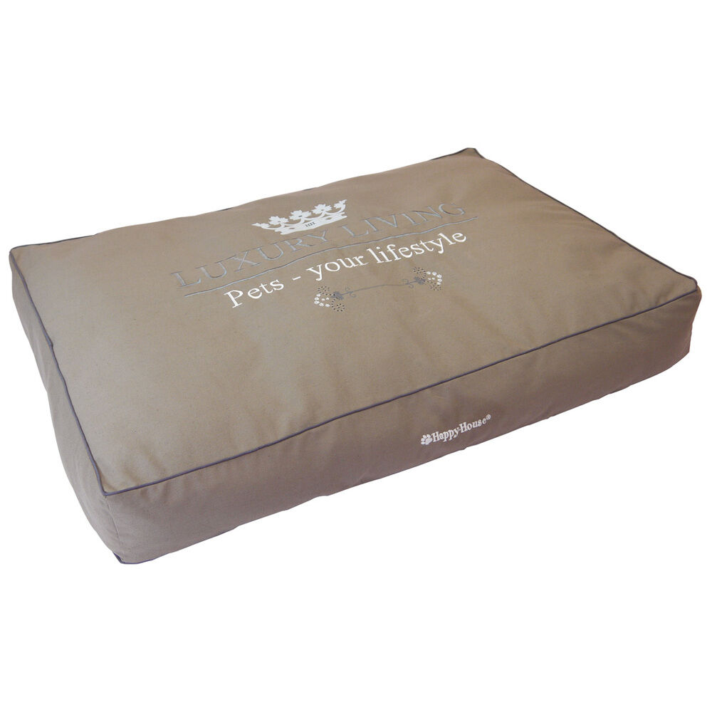 Happy-House Blokkussen Luxury Living - Hondenkussen - Taupe - 15x110x75 cm - L Happy-House Blokkussen Luxury Living - Hondenkussen - Taupe - 15x110x75 cm - L