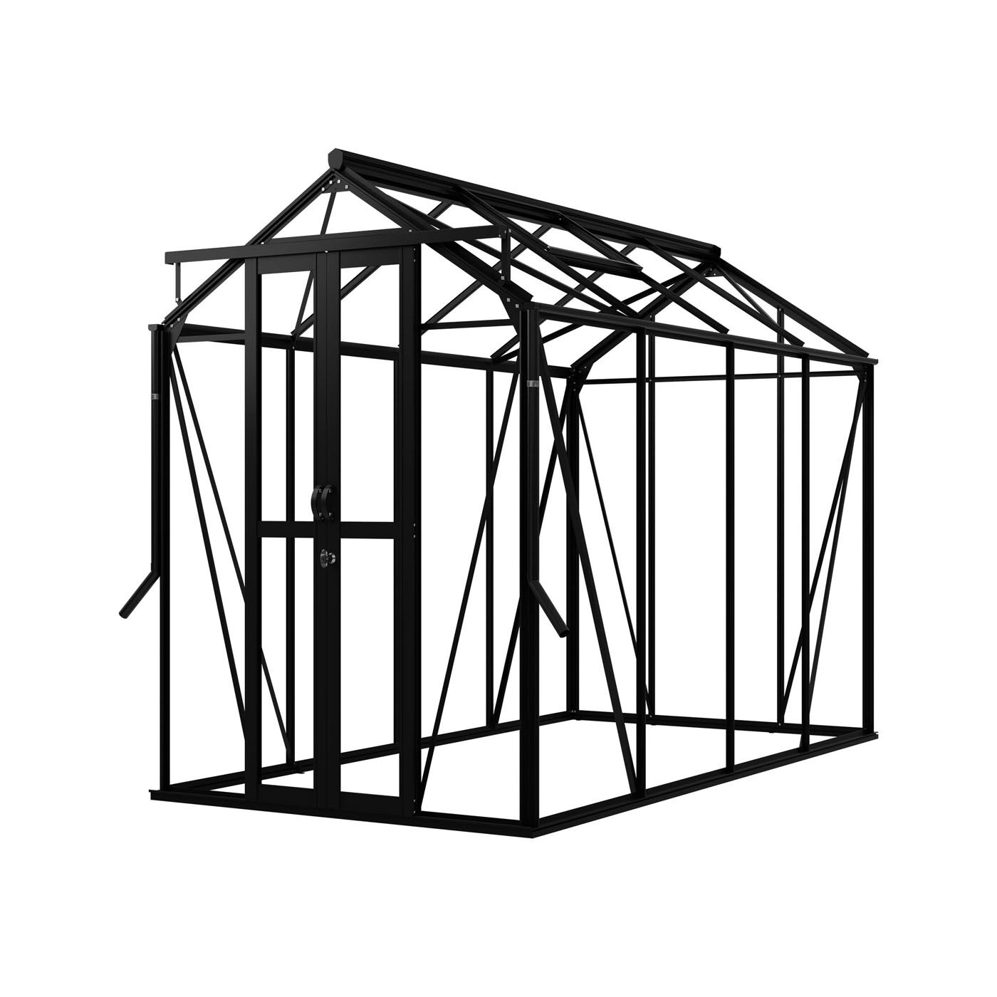 Royal Well Anne III Full Options - Tuinkas - Zwart - 211.2x149.8x289.9 cm - Veiligheidsglas