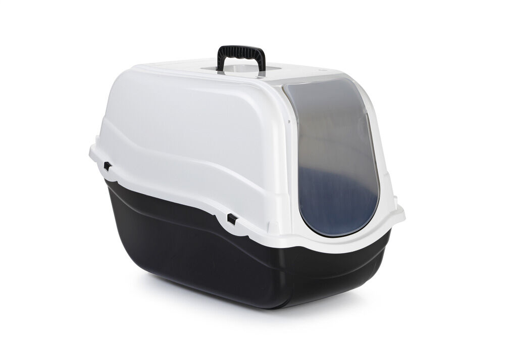 Beeztees Romeo - Kattenbak - Zwart Wit - 41x39x57 cm Beeztees Romeo - Kattenbak - Zwart Wit - 41x39x57 cm