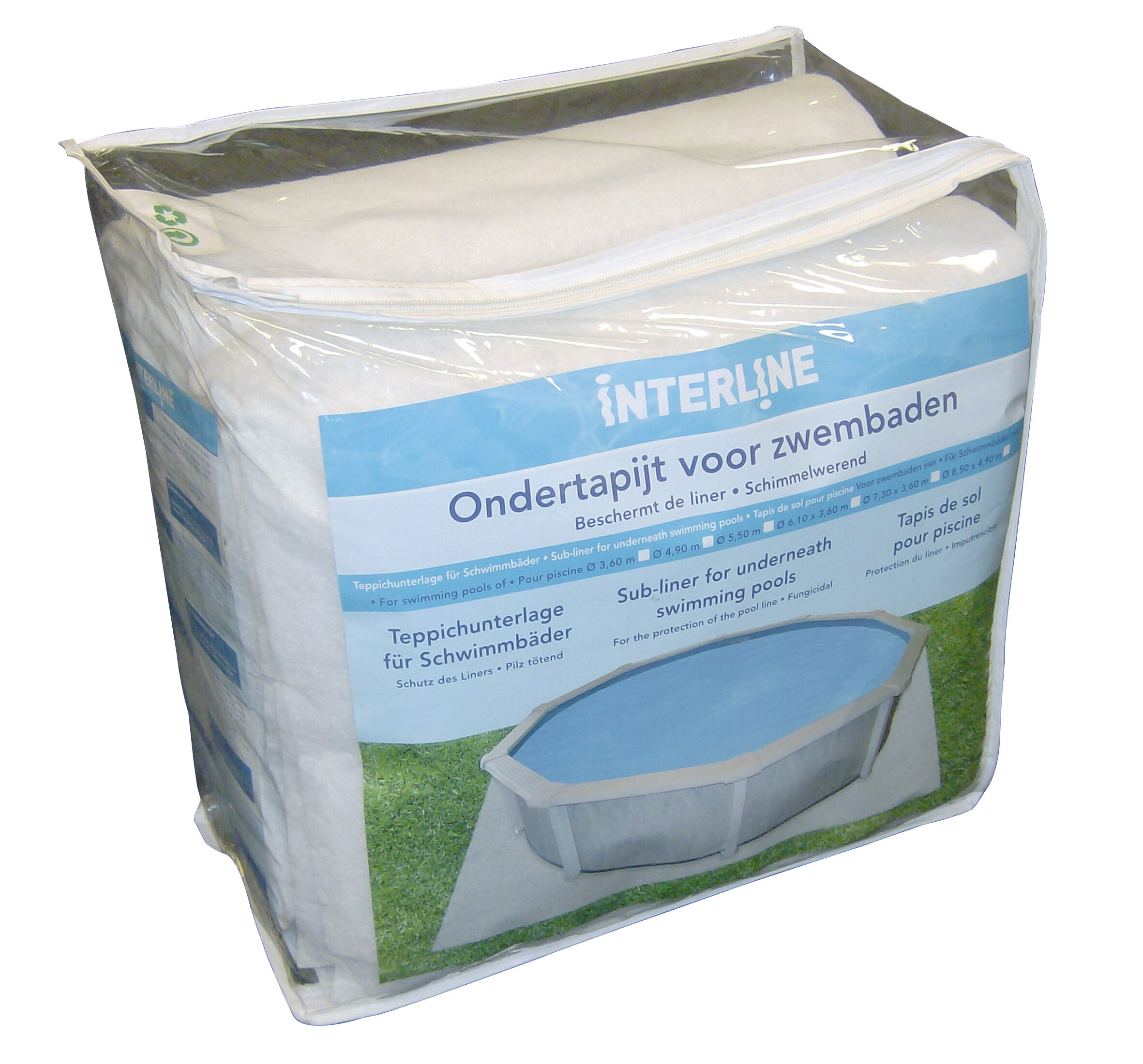 Interline  - Ondertapijt - Wit - 1x490x975 cm