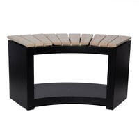 Fancy Flames - Houtopslag - Gebogen bank - Zwart
