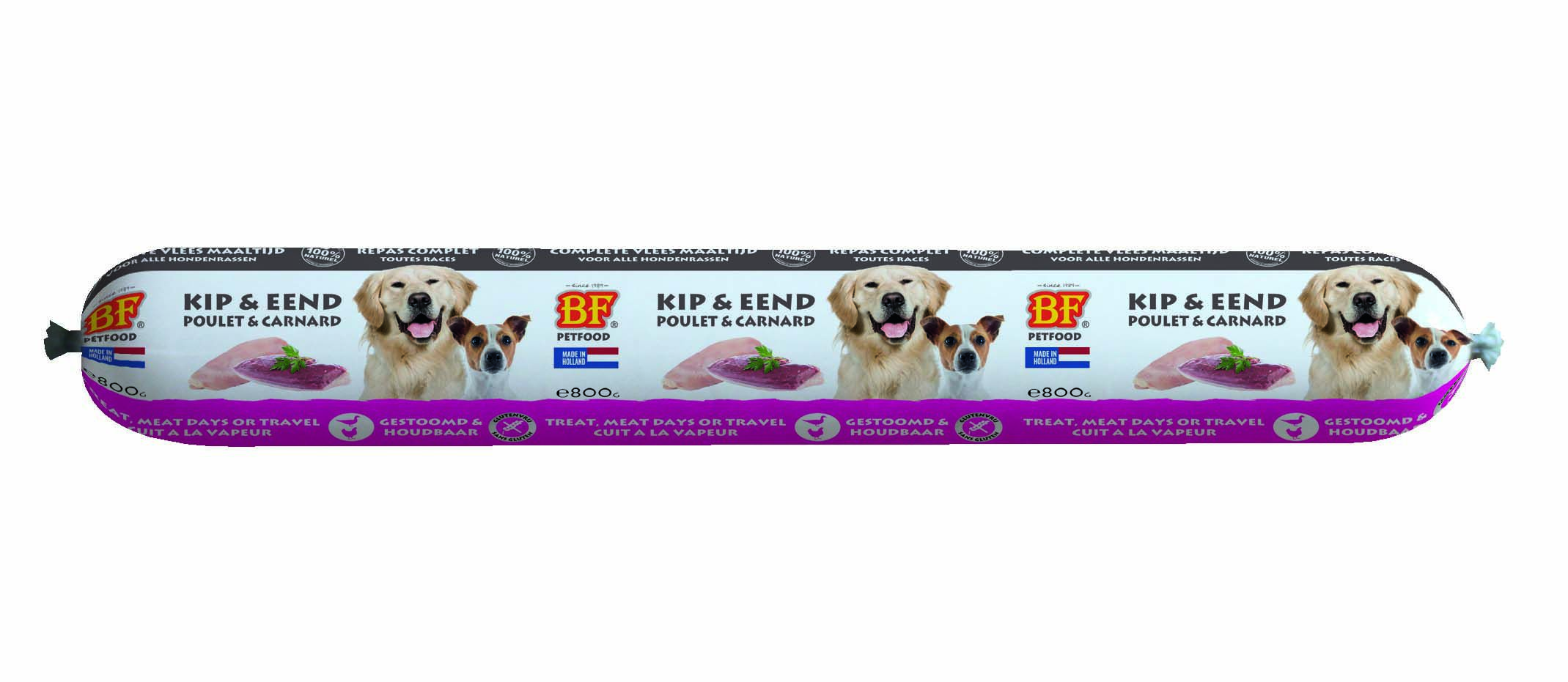 BF Petfood Hondenvoer - Eend - 800 gram - 800 Gram - eend