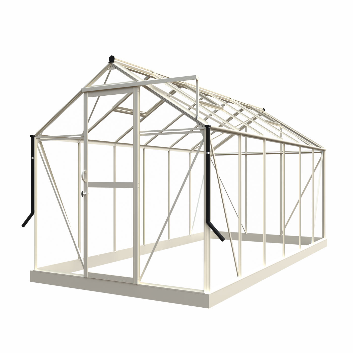 Royal Well Mary IV - Tuinkas - Wit - 241x212x425 cm - Veiligheidsglas