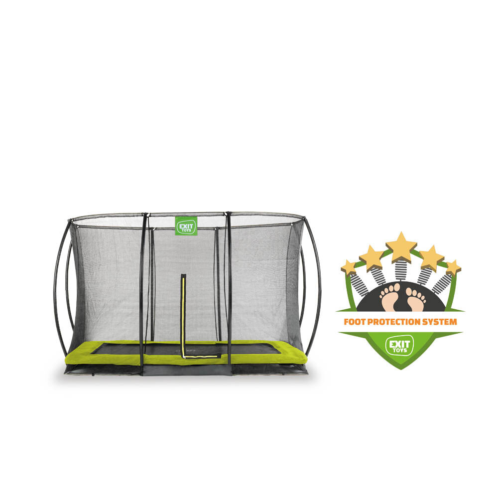Exit Silhouette - Inground trampoline - Groen - 1x214x305 cm