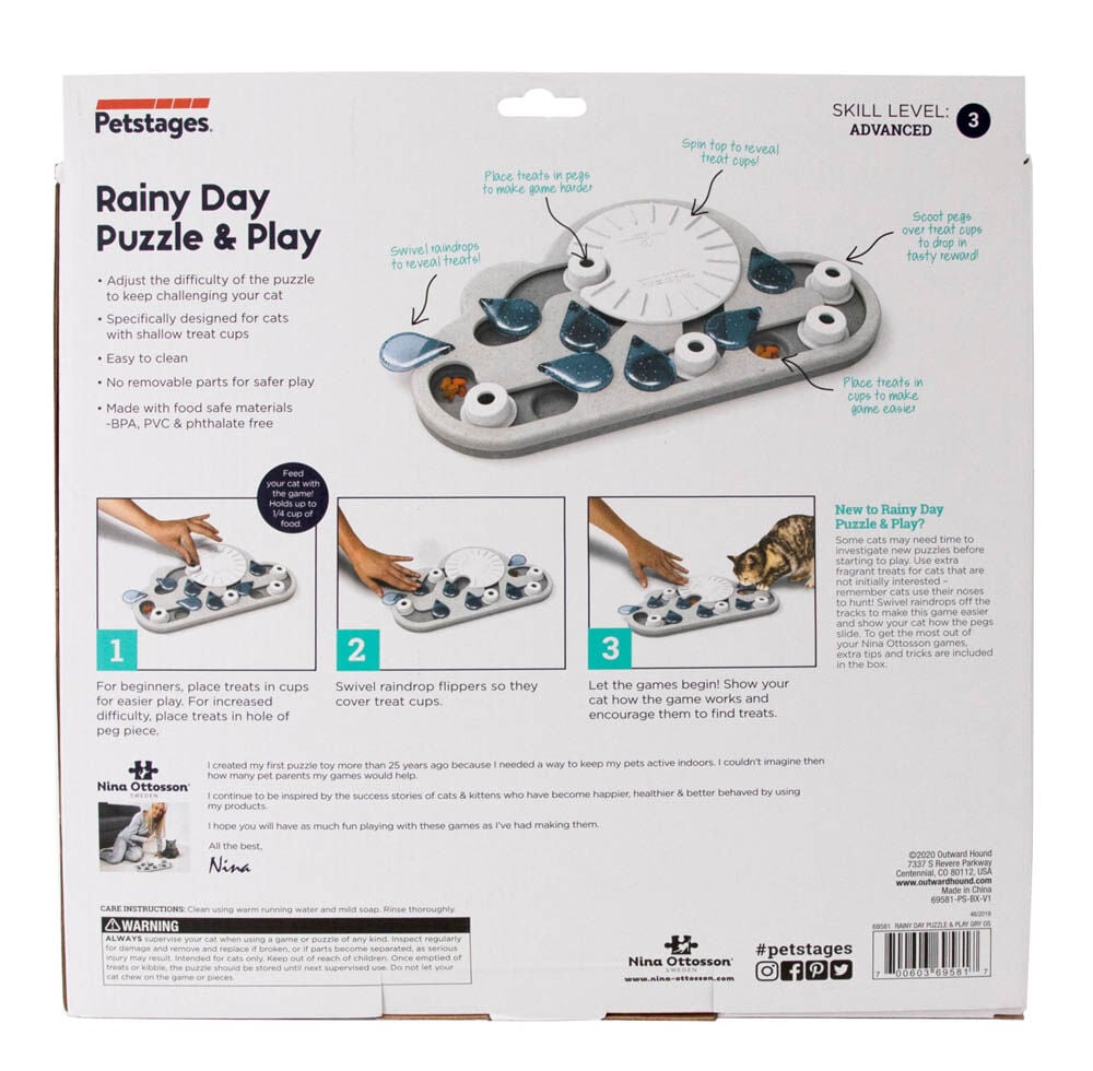 Nina Ottosson Rainy Day Puzzle & Play - Kattenspel - Grijs