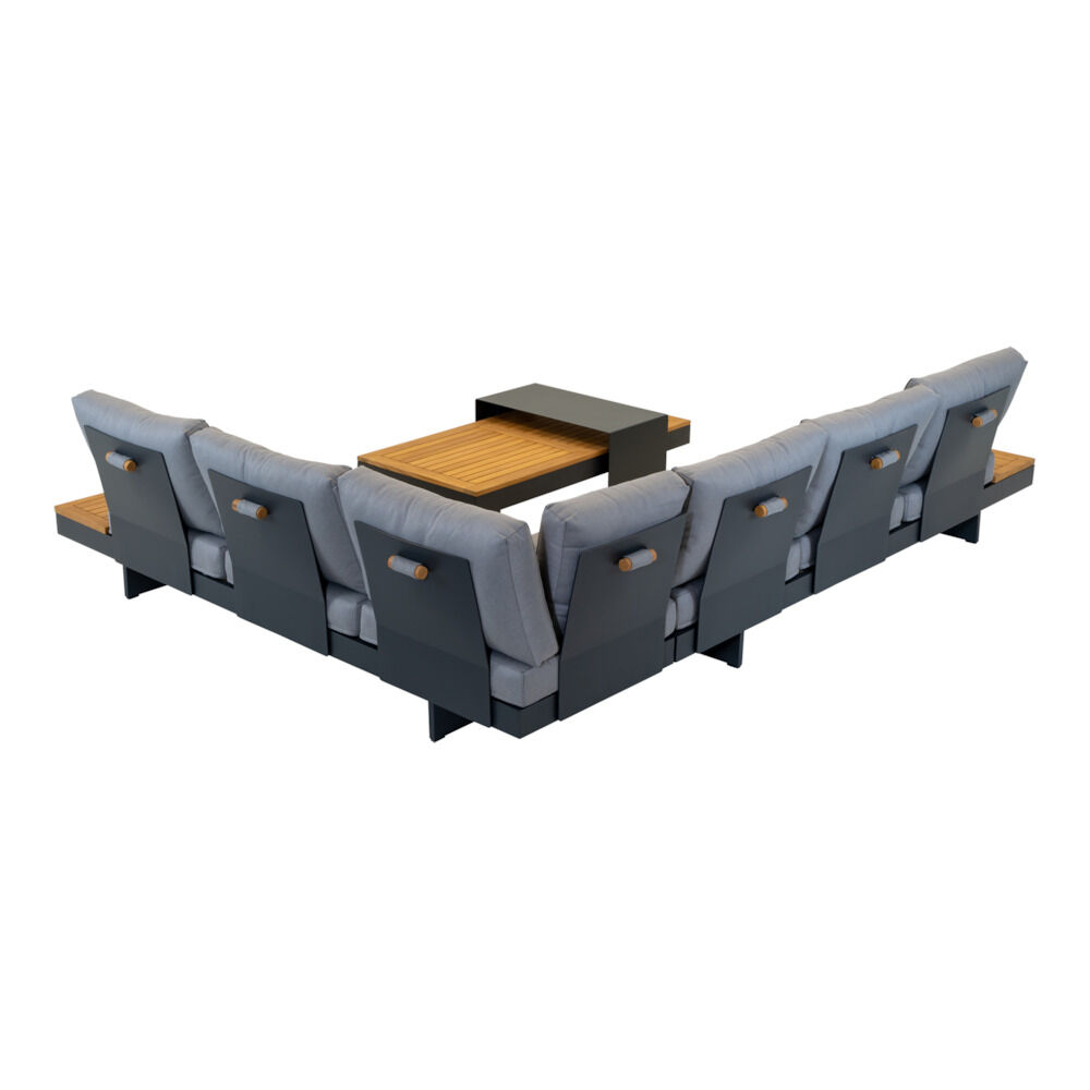 Lesli Living Barbados - Loungeset - Antraciet - 1x245x1 cm