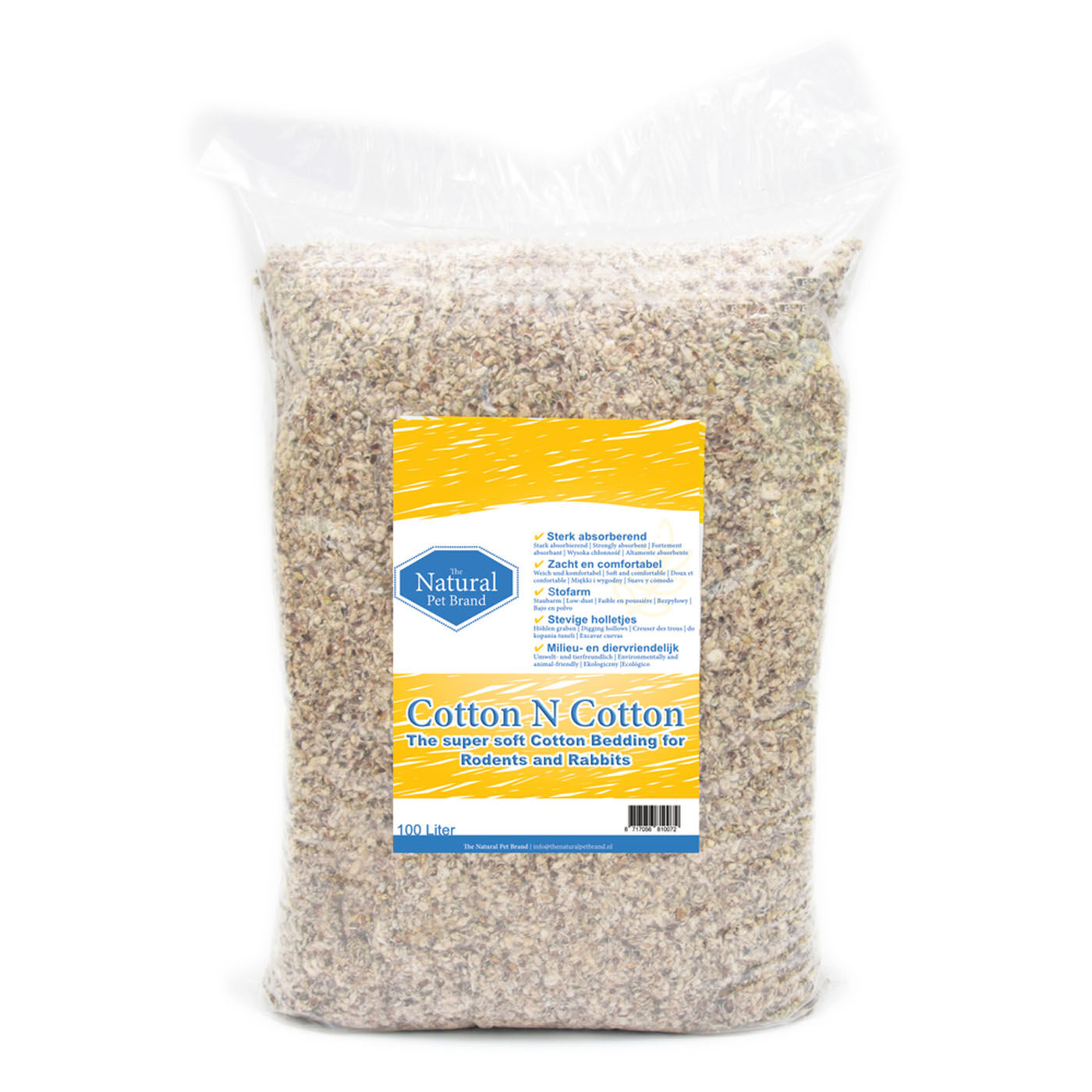 The Natural Pet Brand Cotton N Cotton - Bodembedekking - 100 Liter The Natural Pet Brand Cotton N Cotton - Bodembedekking - 100 Liter