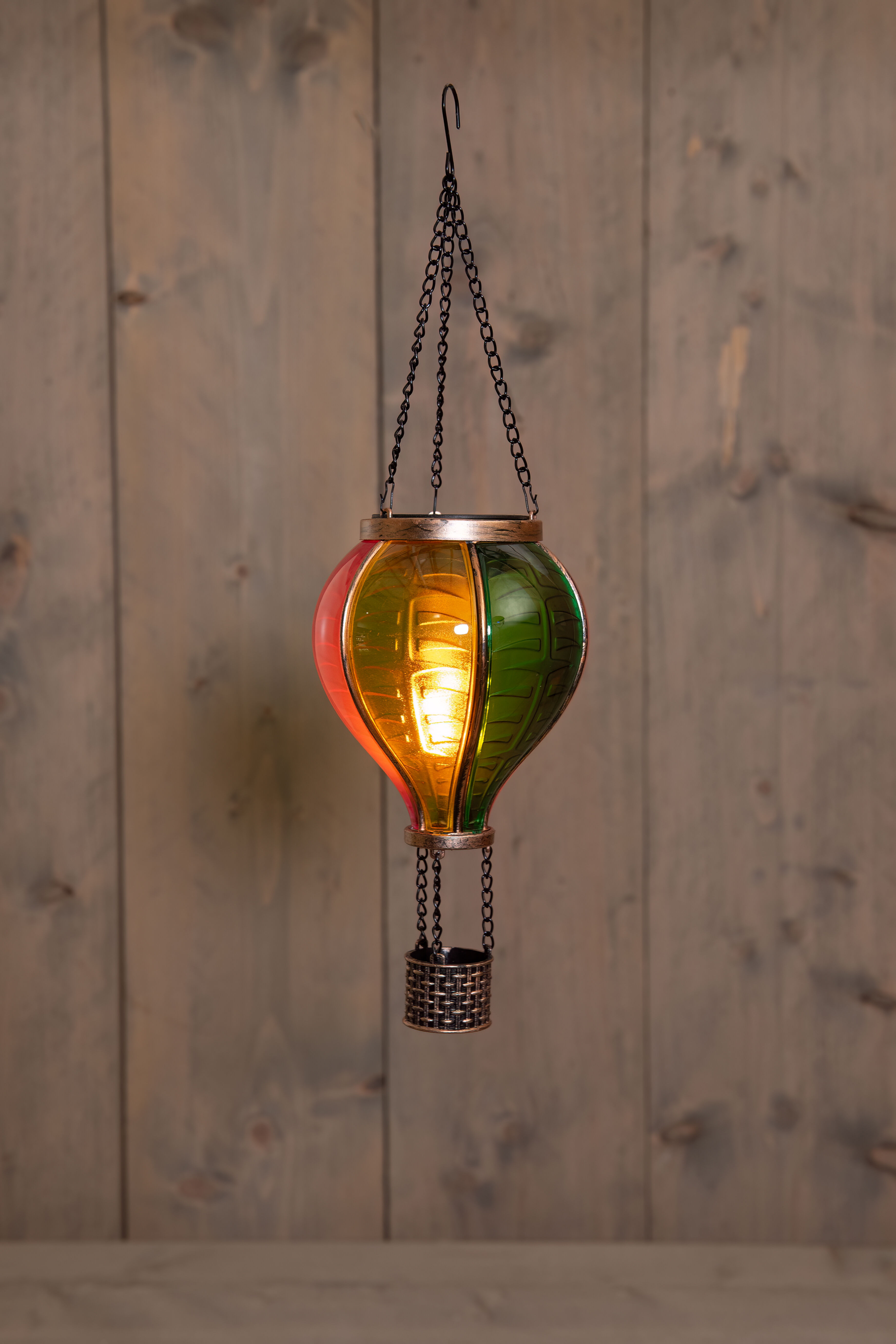 Anna's Collection Luchtballon - Solar hanglamp - 12 LED lampjes - Multi - Klassiek warm wit