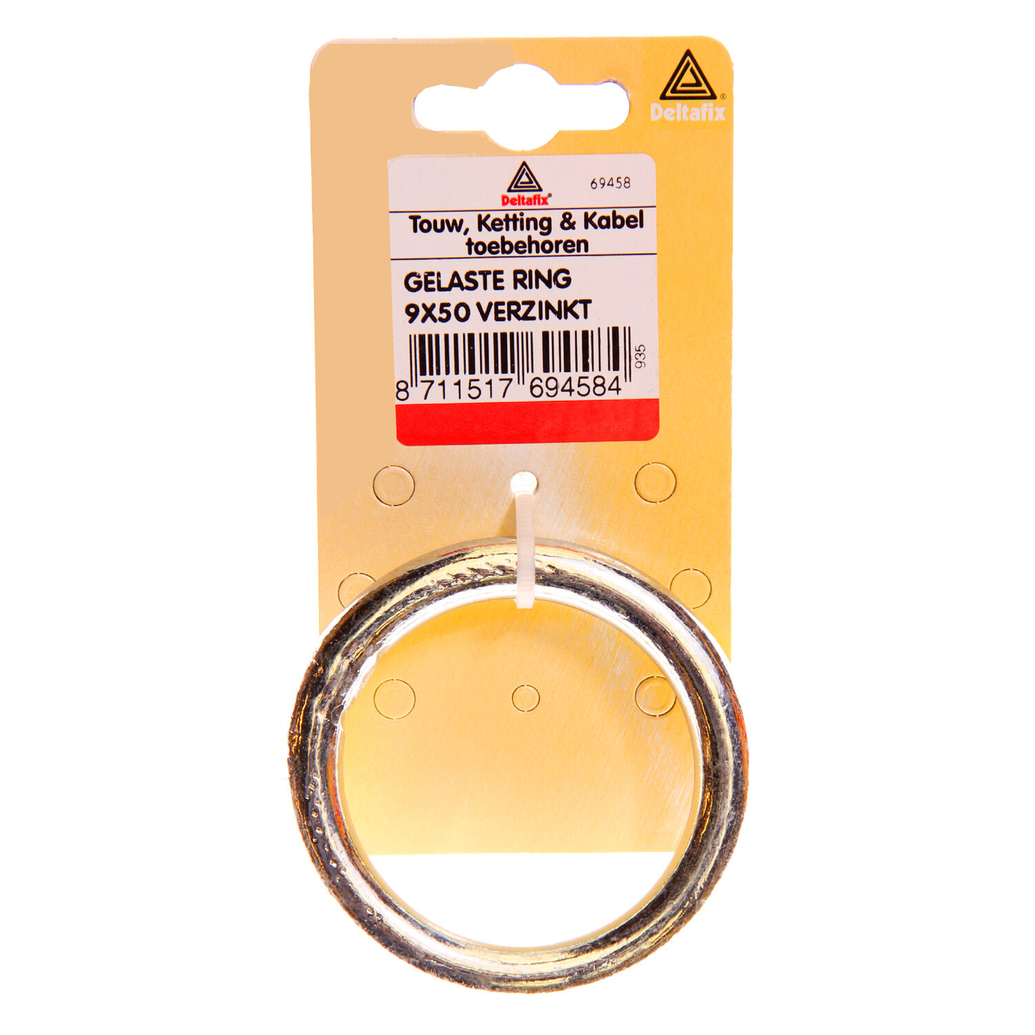 Deltafix 40x5mm - Gelaste ring - Verzinkt - 0.5 cm