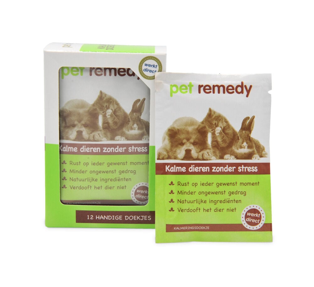 Pet Remedy Kalmerende doekjes - Anti stress - 12 Stuks