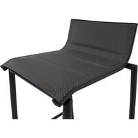 Lesli Living Milazzo - Barstoel - Antraciet - 89x54x52 cm