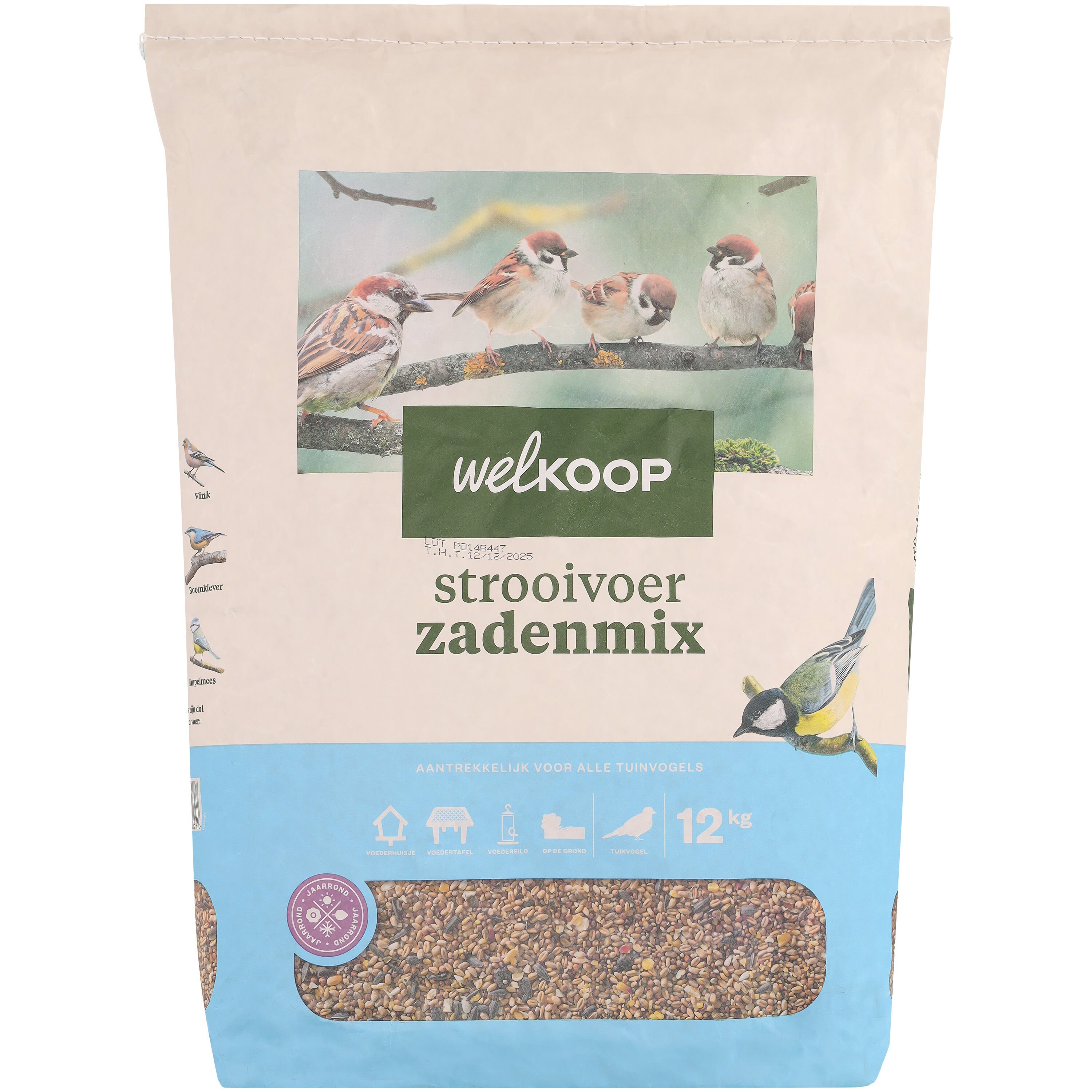 Welkoop - Strooivoer met Zaden - Tuinvogelvoer - 12 Kilogram - Zadenmix Welkoop - Strooivoer met Zaden - Tuinvogelvoer - 12 Kilogram - Zadenmix