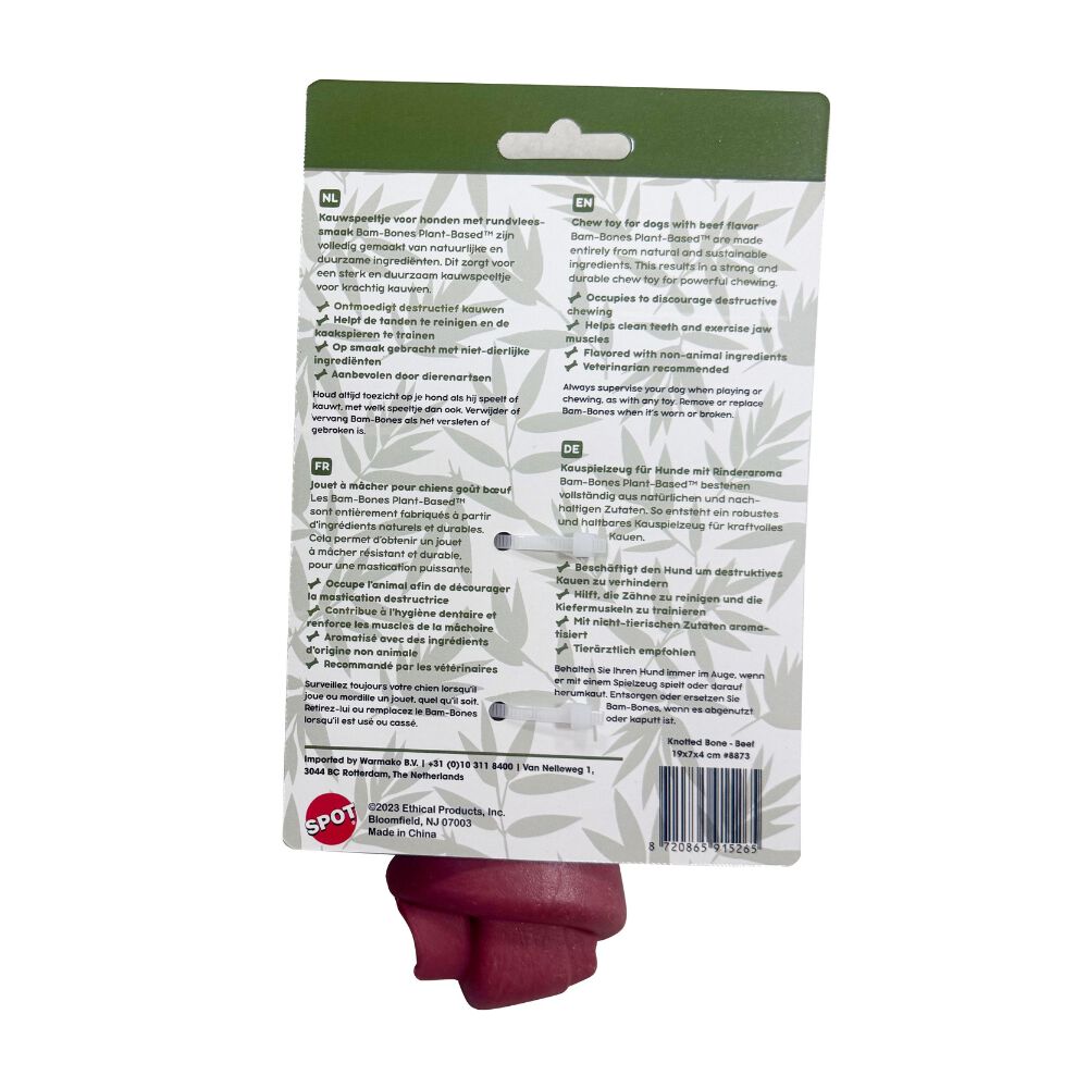 Spot Bam Bones - Plantaardig Bot - Kauwspeelgoed Hond - 19x7x4 cm