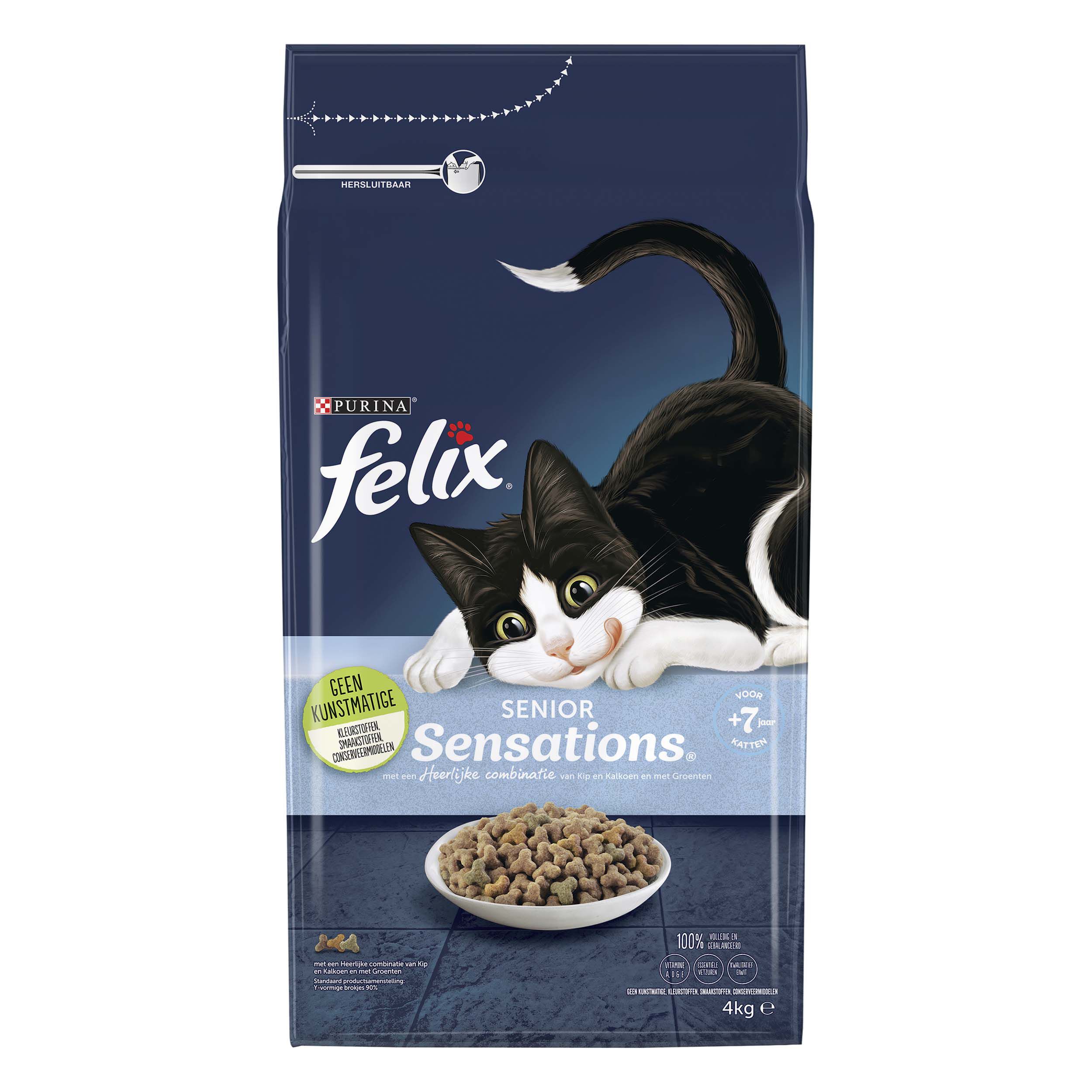 Felix Senior Sensations - Kattenvoer - 4 Kilogram - mix Felix Senior Sensations - Kattenvoer - 4 Kilogram - mix