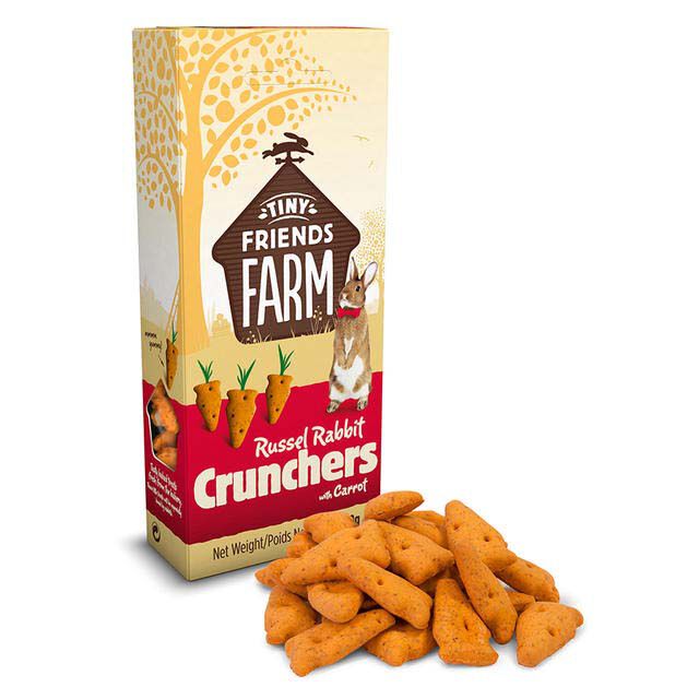 Tiny Friends Farm Russel Rabbit  Crunchers - Konijnensnack - 120 Gram - wortel