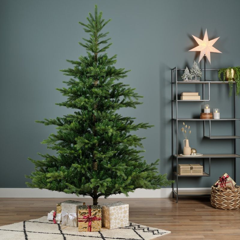 Everlands Grandis Fir - Kunstkerstboom - Groen - 210 cm