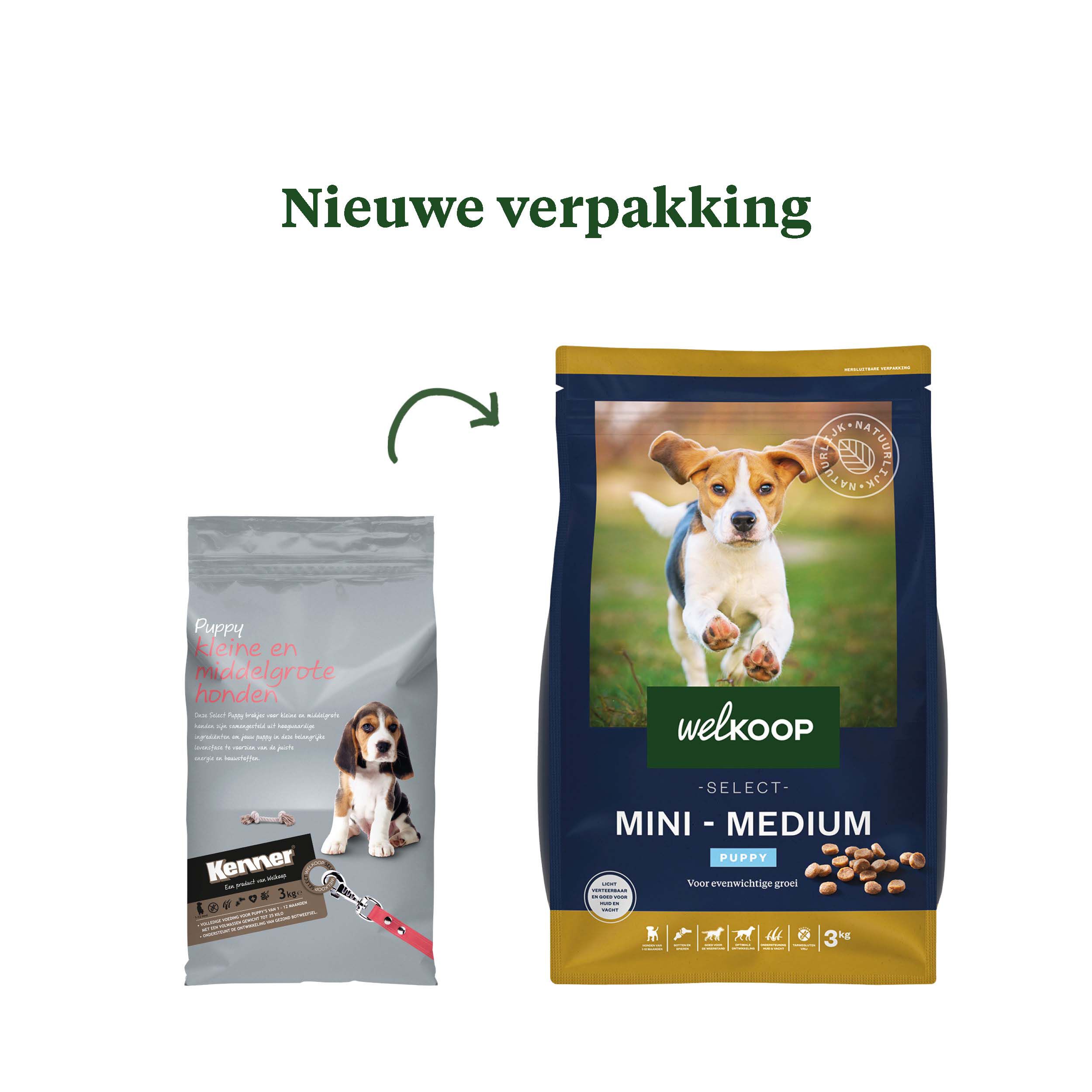Welkoop Select Puppy Mini-Medium Krokante brokken - Hondenvoer - 3 Kilogram - kip