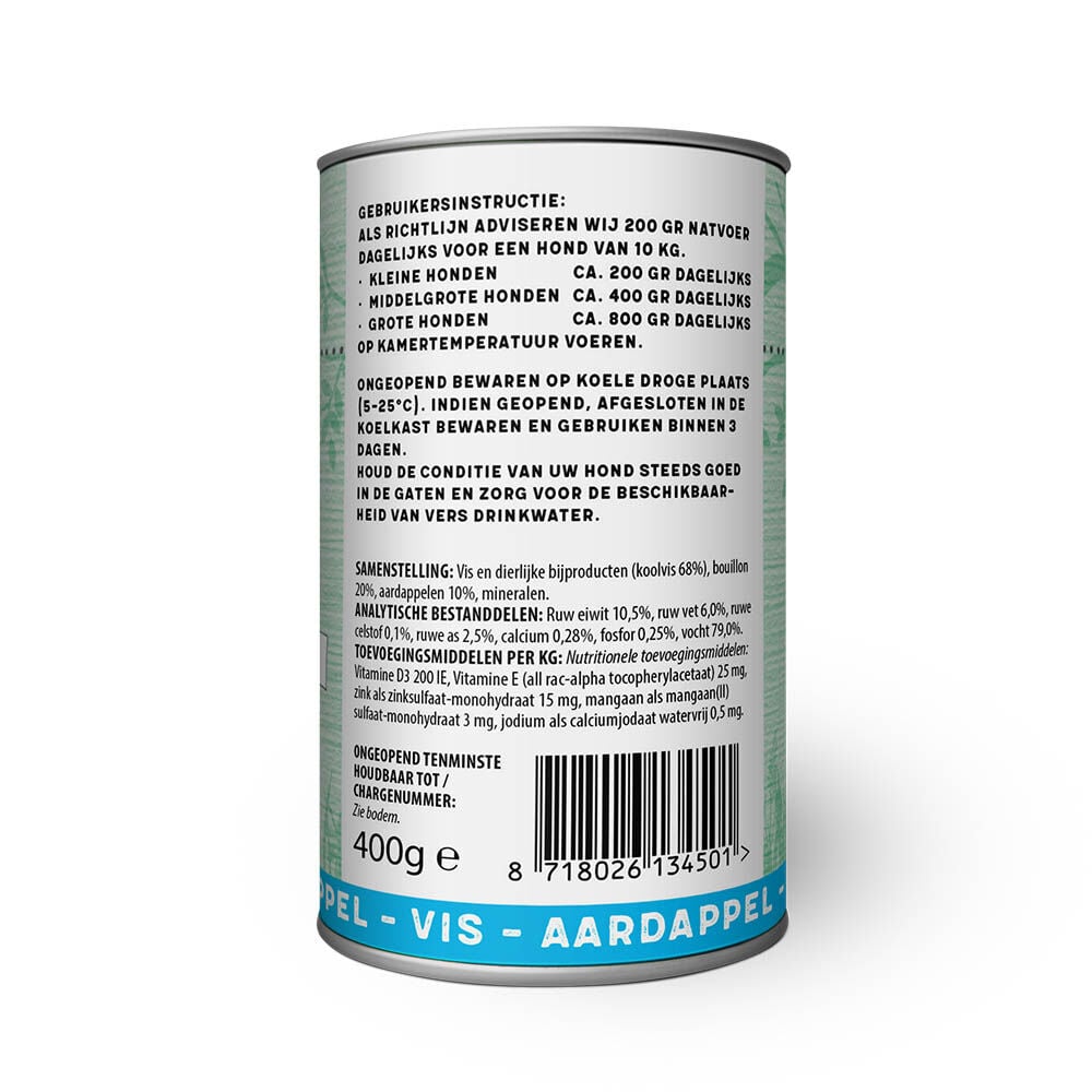 Jarco 100% natuurlijk Vis Menu - Hondenvoer - 400 Gram - vis