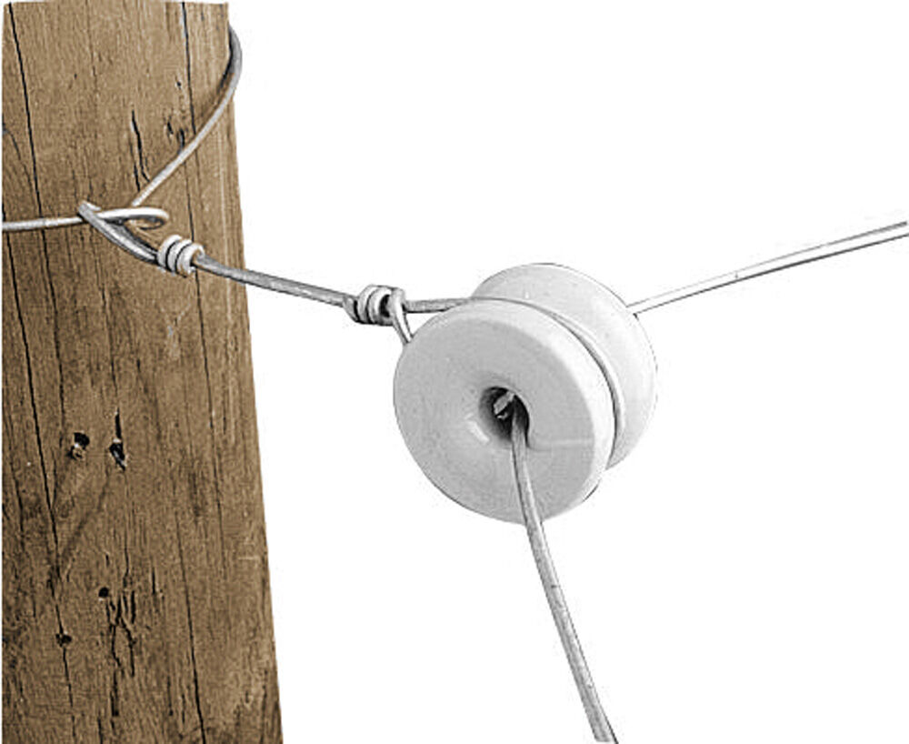 Gallagher - Rol-hoekisolator Porselein - 15.5 cm - 60 Stuks - Wit - 29.5 cm