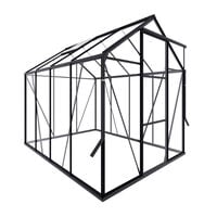 Royal Well Kate II Full Options - Tuinkas - Zwart - 217x192x253 cm - Veiligheidsglas