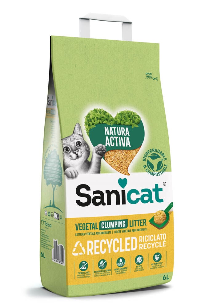 Sanicat 100% Corn Cob - Kattenbakvulling - Fijn - 6 Liter
