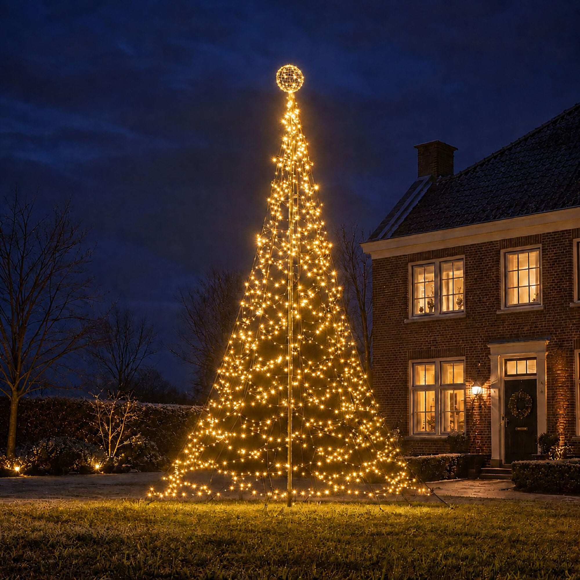 Fairybell Bal - Kerstboom Piek - 12 mm - 32 - Warm wit - 40 cm