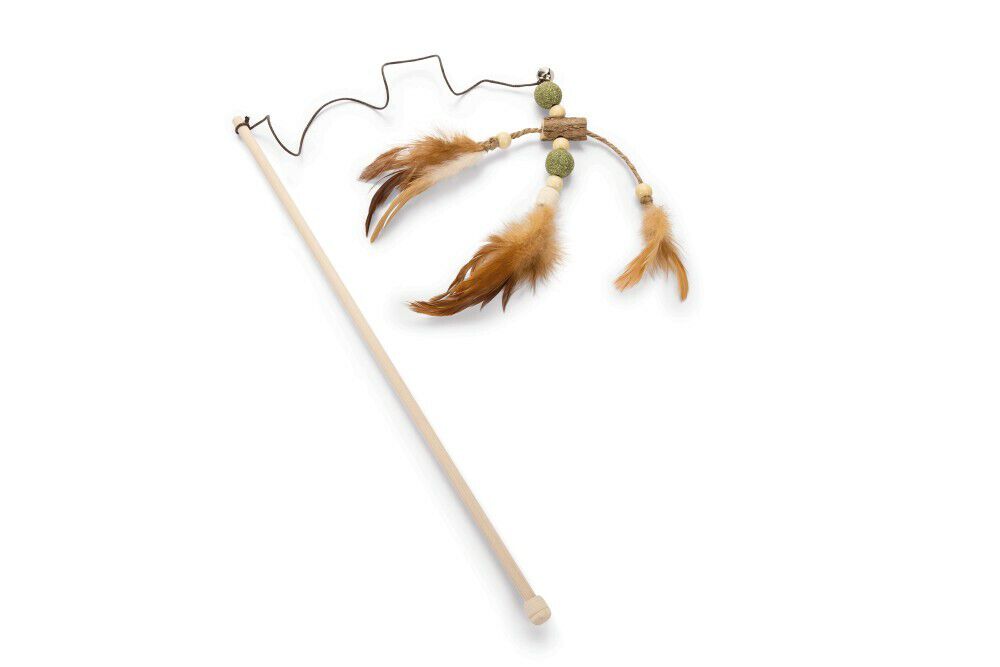 Beeztees Kattenhengel Catnip met veren - Kattenspeeltje