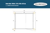 Glorenza Olivia - Kattenren - Antraciet - 187x190x224 cm