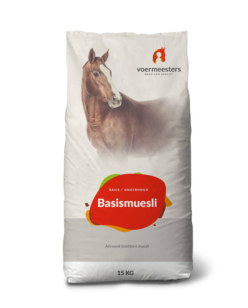 Voermeesters Basismuesli - Basisvoeding - 15 Kilogram - Zak