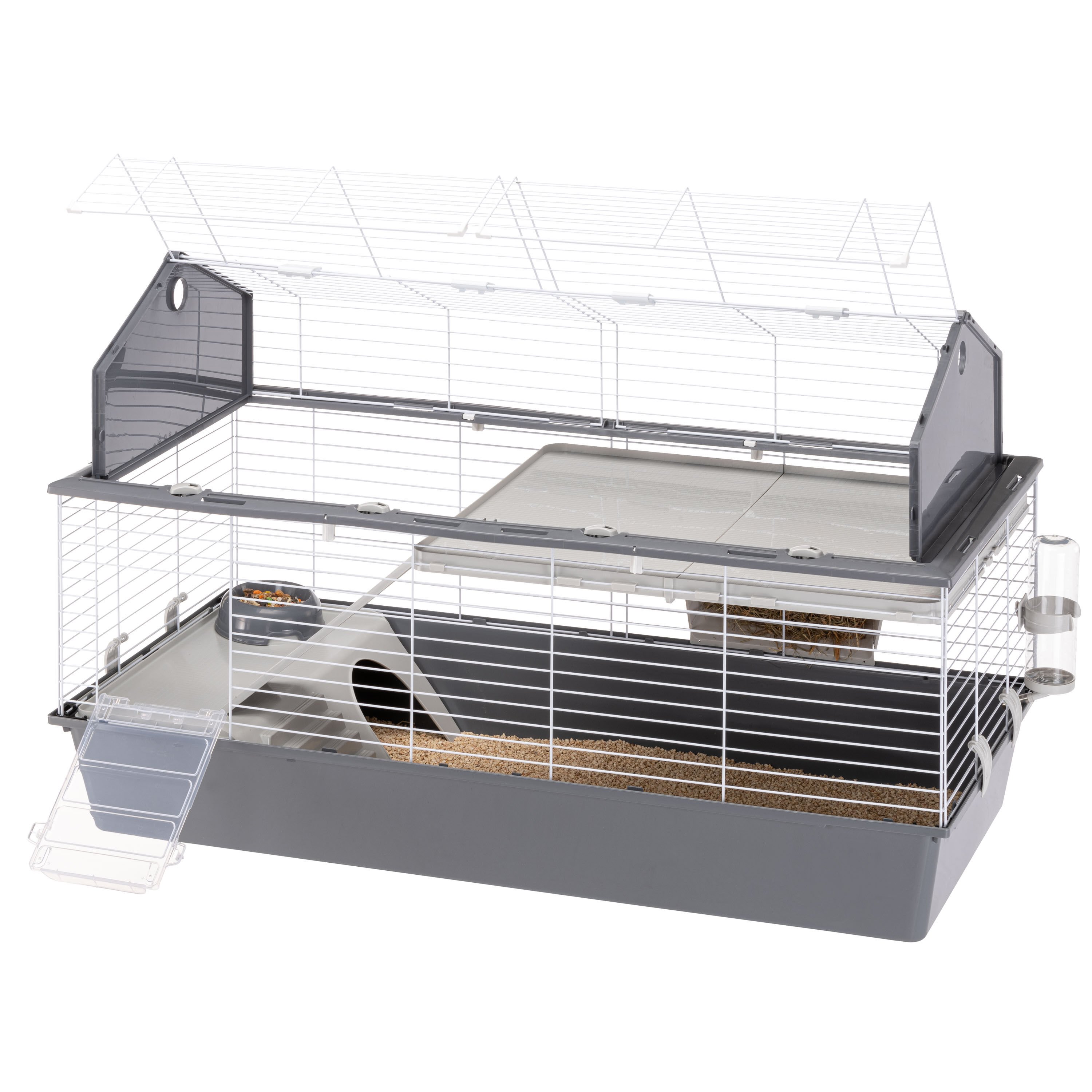 Ferplast Barn 120 - Konijnenkooi - Grijs - 58x77 cm