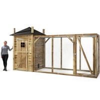 Voldux Hooiberg Eline XL - Kippenhok met ren - Naturel