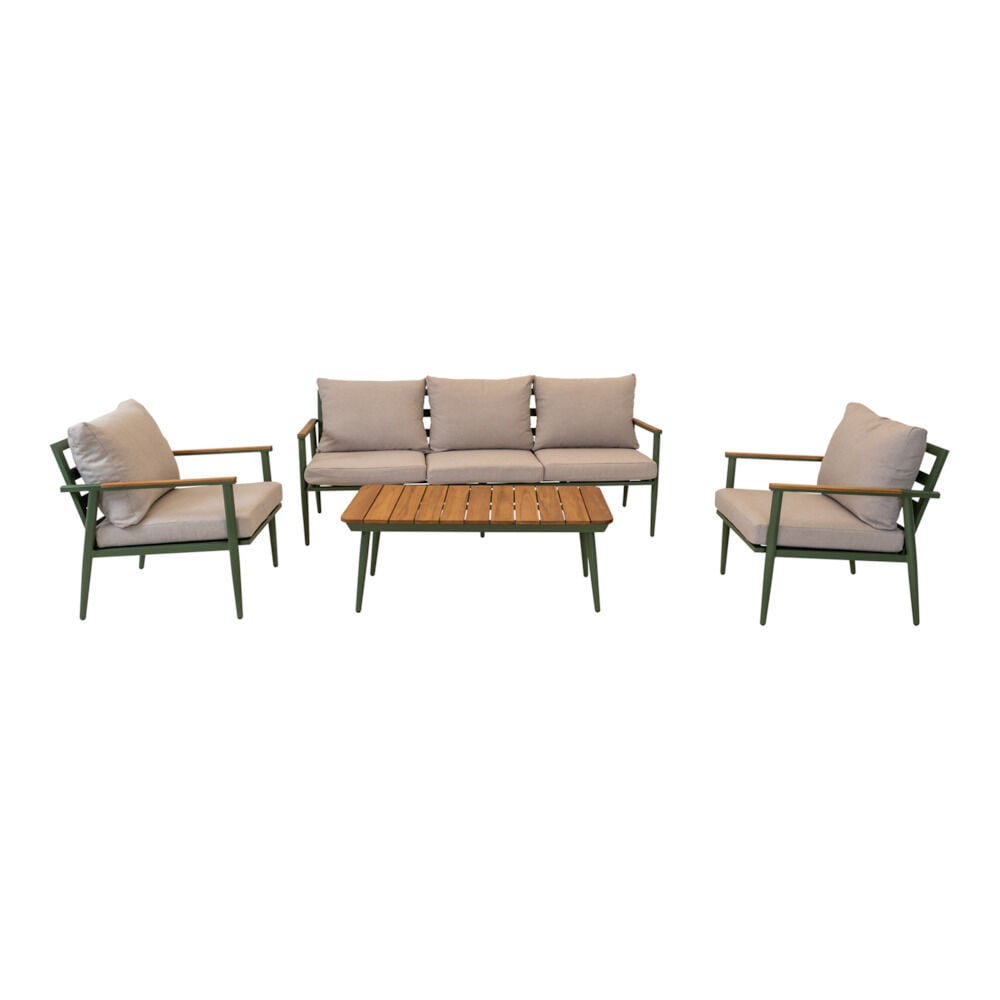 Lesli Living Riga - Loungeset - Groen - 1x188x1 cm