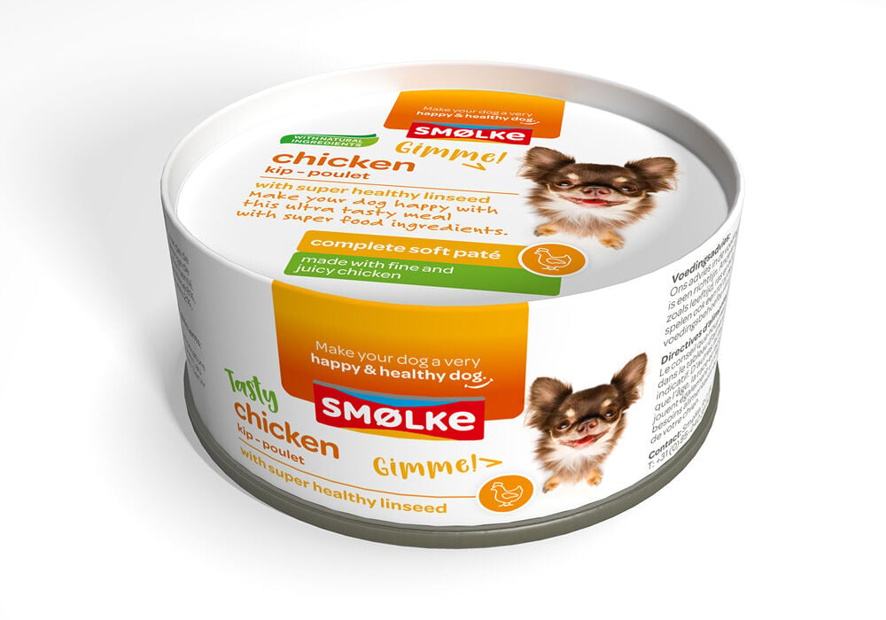 Smolke Complet Soft Paté - Hondenvoer - 125 Gram - kip Smolke Complet Soft Paté - Hondenvoer - 125 Gram - kip