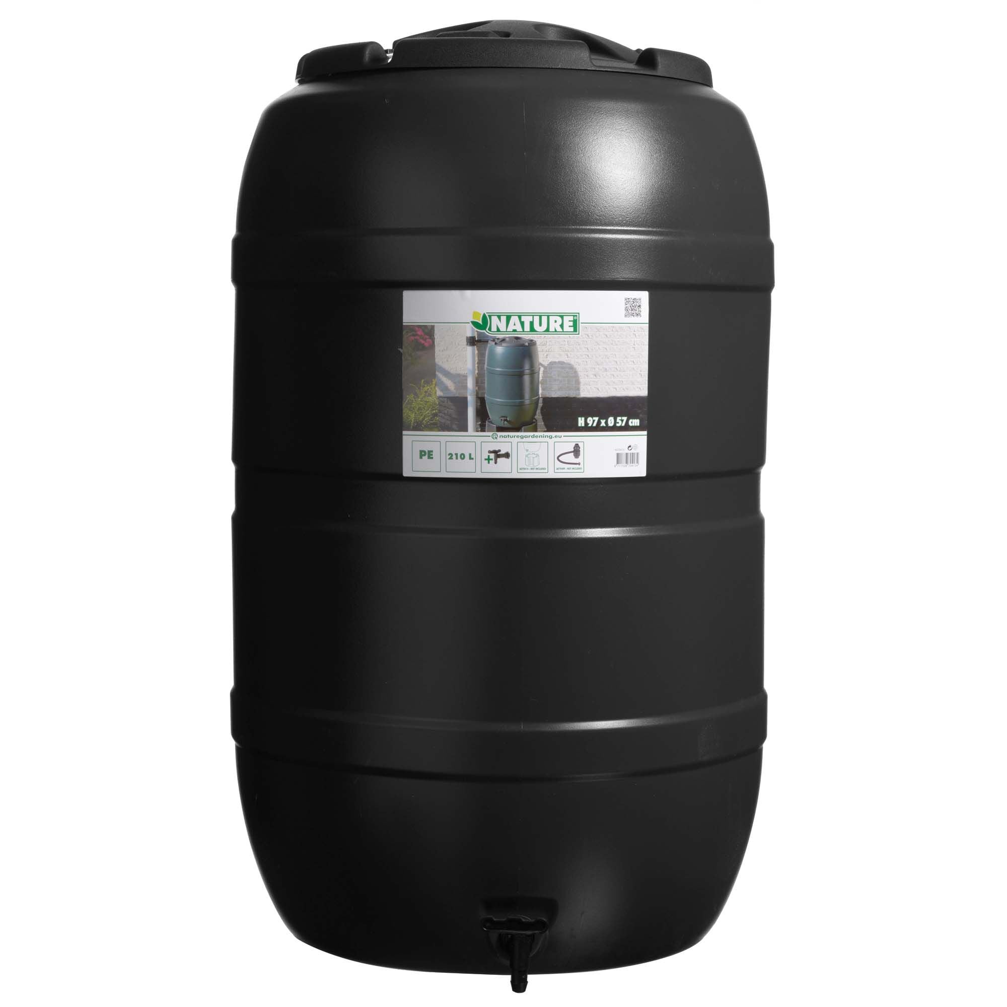 Nature - Regenton - 210 Liter - Zwart