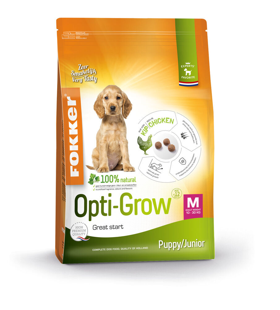 Fokker Opti-Grow M - Hondenvoer - 13 Kilogram - kip, rijst Fokker Opti-Grow M - Hondenvoer - 13 Kilogram - kip, rijst