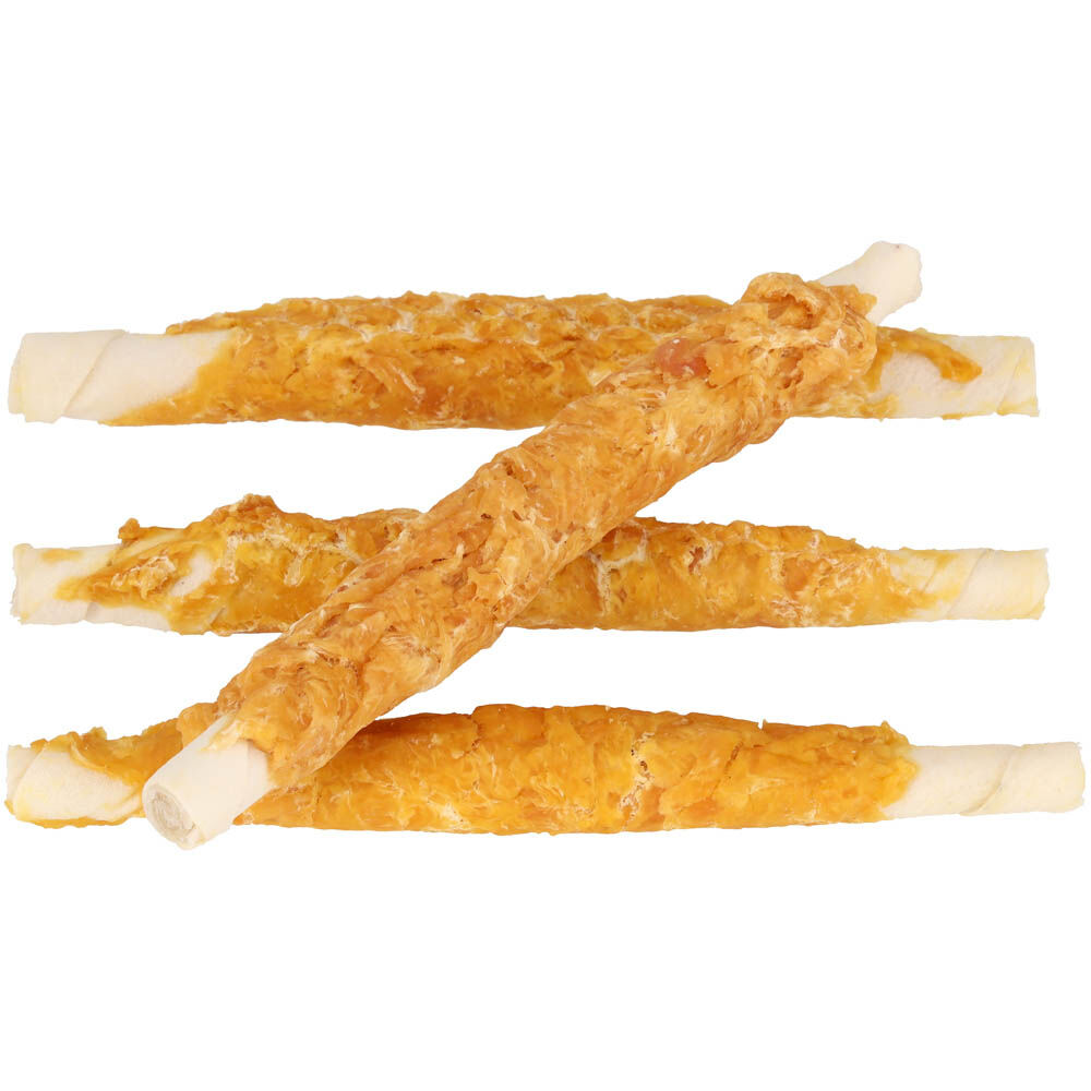 Welkoop - Kauwstaaf Twist - Extra Kipsmaak - 12 Stuks - kip rund
