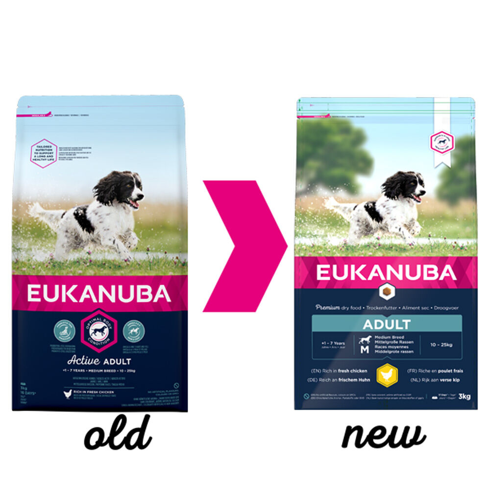 Eukanuba Adult Medium - Hondenvoer - 3 Kilogram - kip